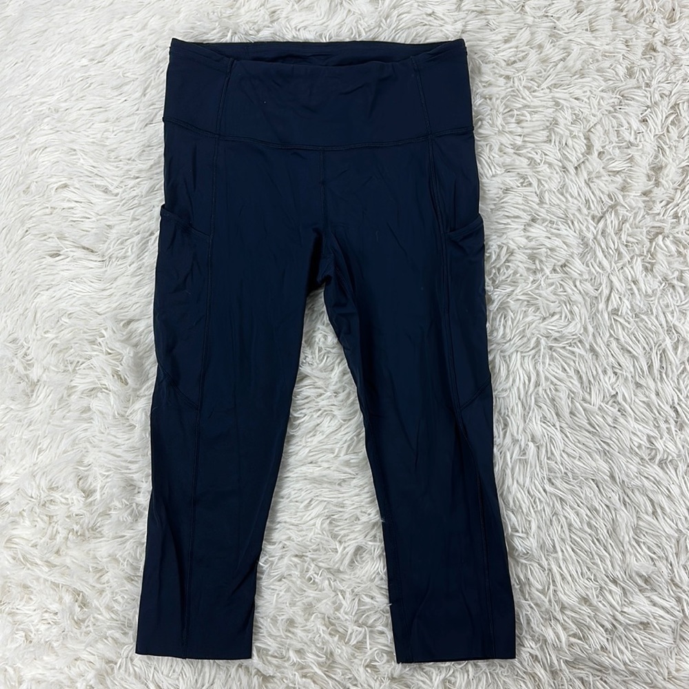 Lululemon Fast and Free Crop II 19" *Non-Reflective True Navy